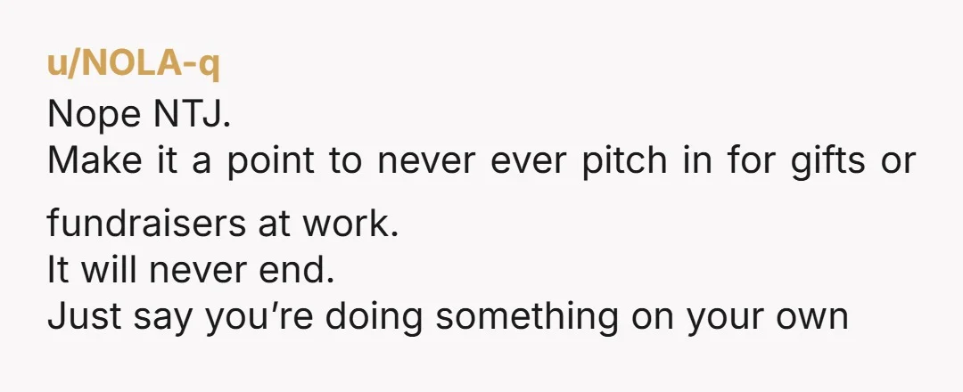 u/Usual-Owl9395 That was way out of line. Your workspace is not a venue for people to solicit money for their pet causes