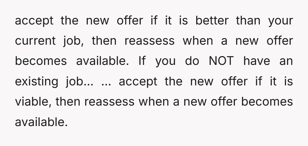 u/quiet_voice22 Honestly this sounds less like ‘job market reality’ and more like a red flag from Company #1. Not even giving 24 hours and then rescinding over a made-up deadline...