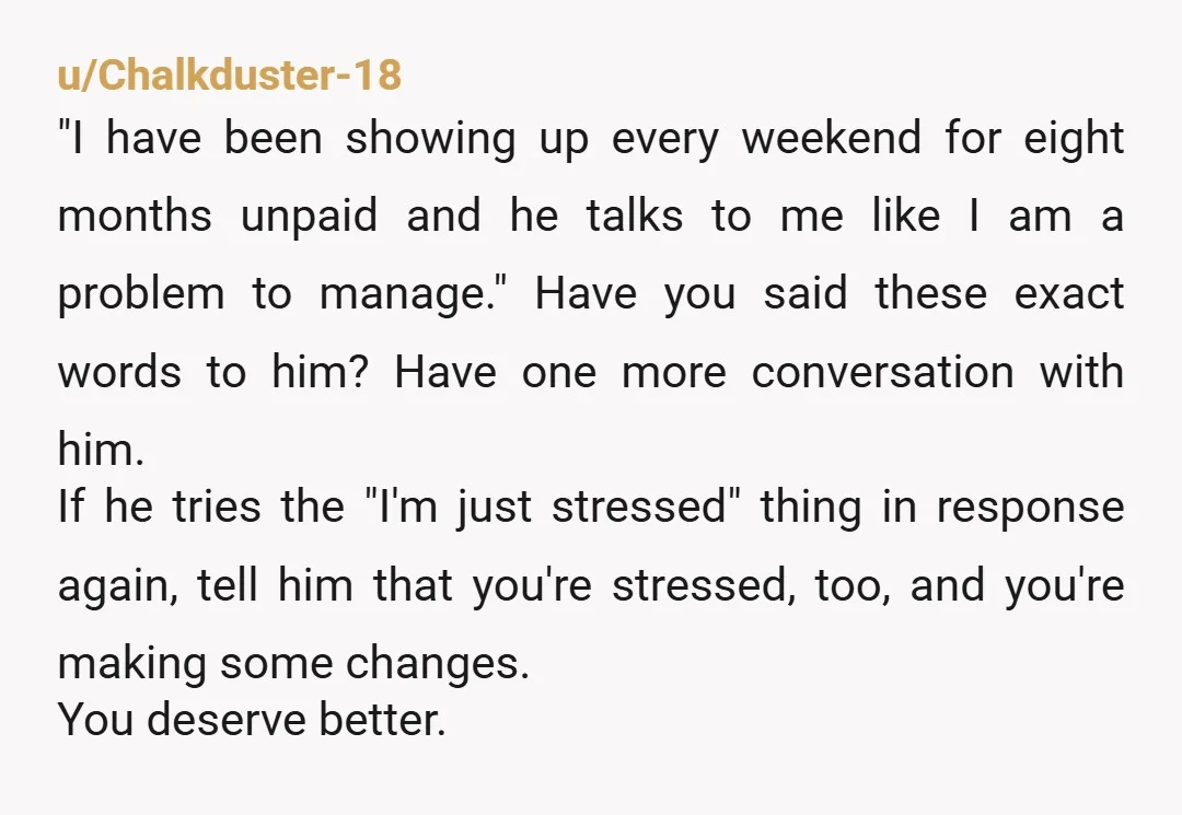 u/baddeafboy
Nope!!! U aren’t employed u didn’t get pay for it just walk away