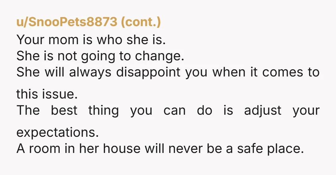 u/Kindly-Literature706 Her dad hit her when she voiced her concerns. That is a toxic home.