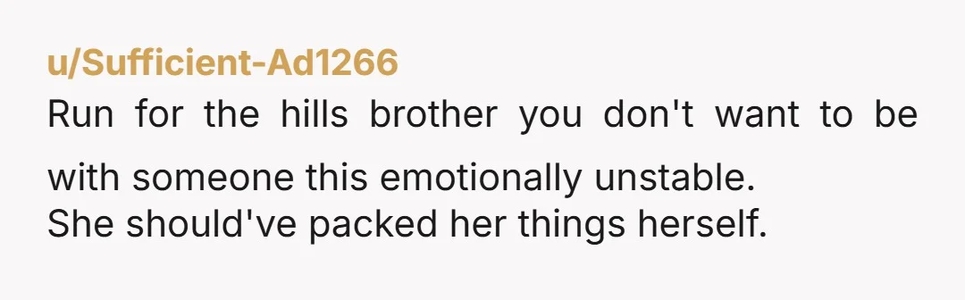 u/Spiritual_Ad6547 Here’s the thing. Even if those items were accidentally misplaced or tossed during the move, it still doesn’t justify or excuse her behavior. If you had accidentally thrown out...