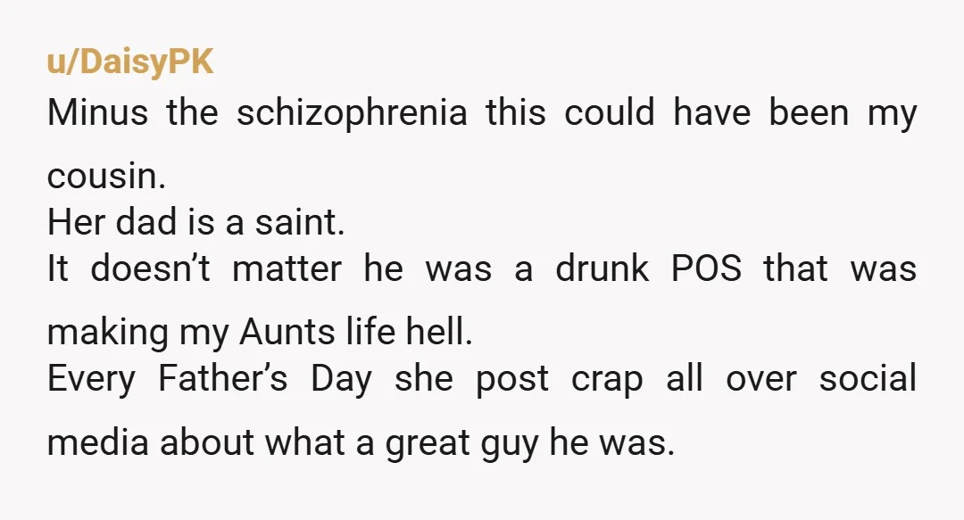 u/jaguarsp0tted okay there's some not great ableism happening in the comments. schizophrenia is not the Evil Monster Disease. there is no Evil Monster Disease.