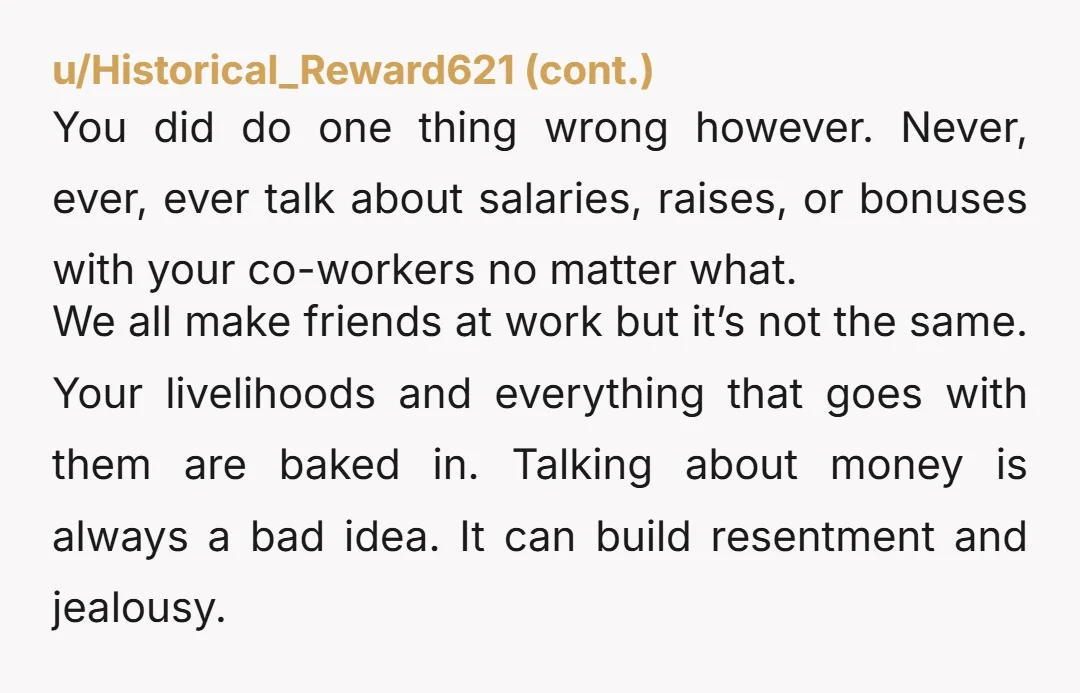u/DongRight
If she deserves it, she should have been given a bonus too, BY THE COMPANY...