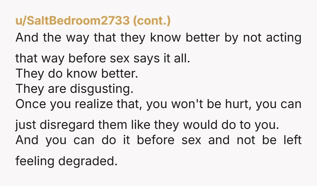 u/FrostyAd9064 One thing I will say as a 43F is that I spent far too long at your age trying to work out ‘what I’d done wrong’ or what was...