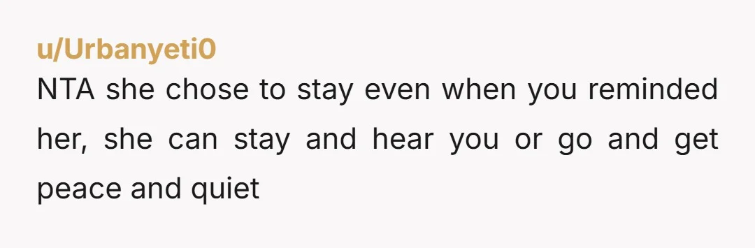 u/stroppo NTA from the way you explained it. If one wanted to be pedantic, one could even say you gave her a head's up about the get together so you...