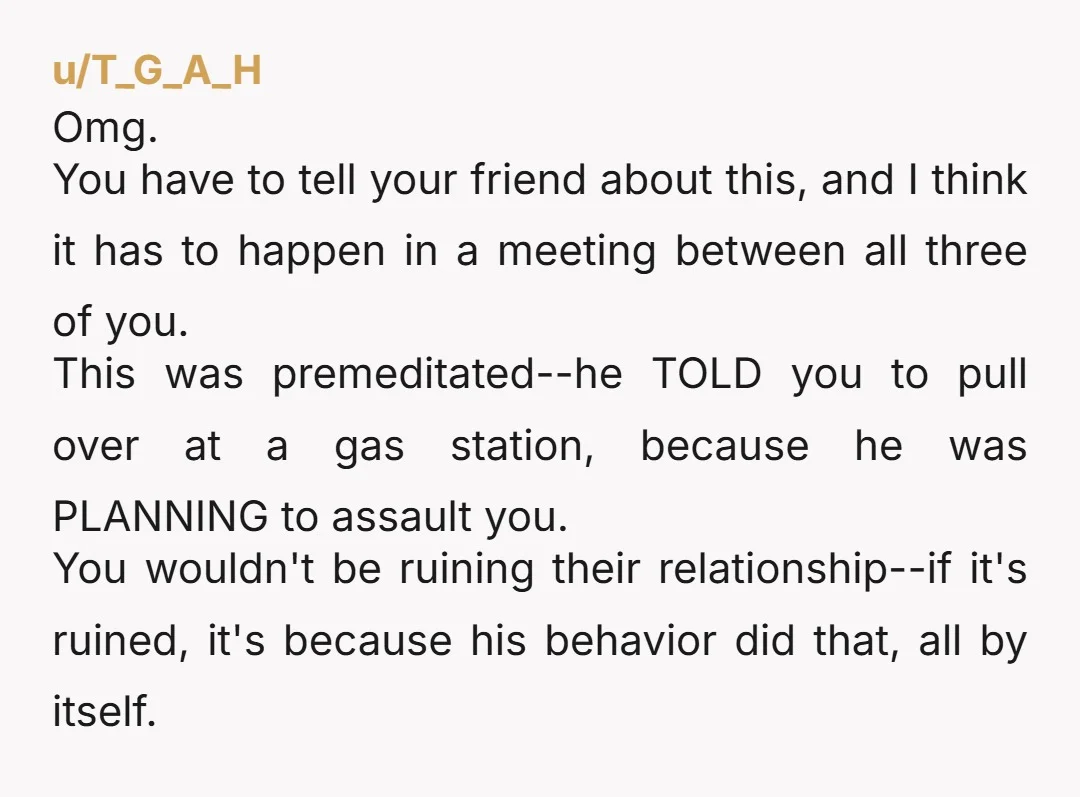 u/Prior-Sheepherder555 This dude is going to get super drunk again at some point, your friend should definitely know who she is marrying, and what might happen with another girl in...