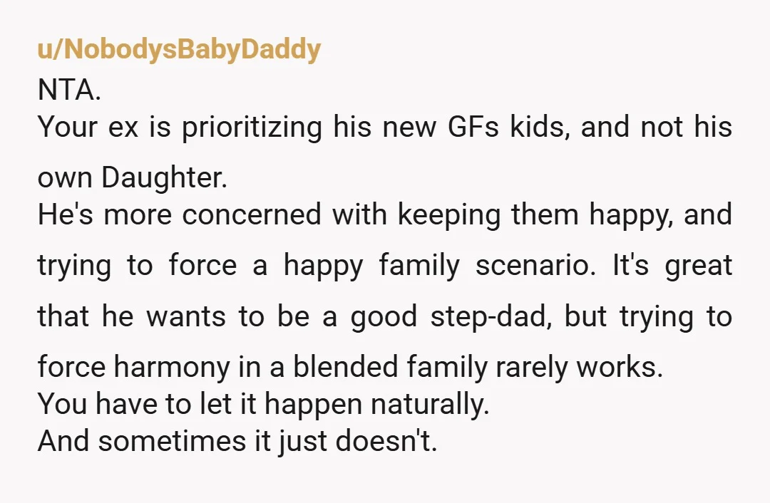 u/FishScrumptious Yes, I am excluding you all. No, excluding people from a single event is not universally bad. And no, it is not my responsibility to give your GF friends. ...