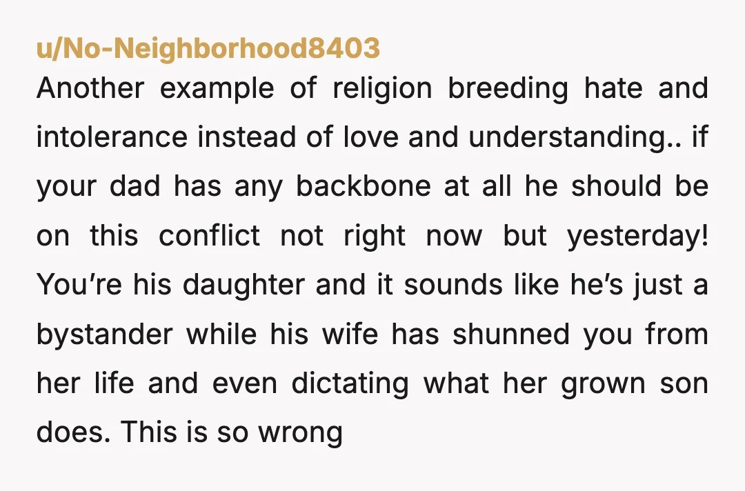 u/TheCalamityBrain People like Martha, use religion as a hateful spiteful weapon. Is that really what her religion wants her to be?? Hateful and spiteful??? I bet not. She sounds like...