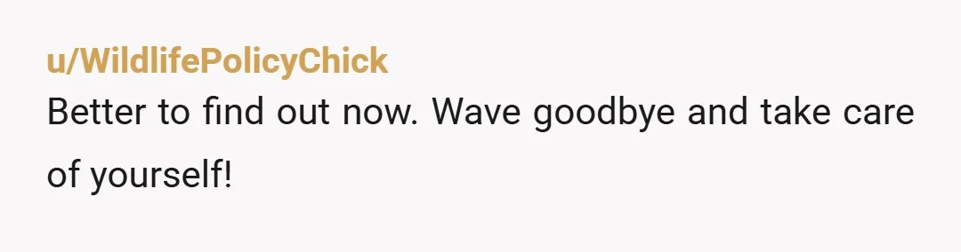 u/HellyOHaint You’ll thank your lucky stars you didn’t stay with and have a baby with this man-child. As soon as you realize that the person you thought he was never...