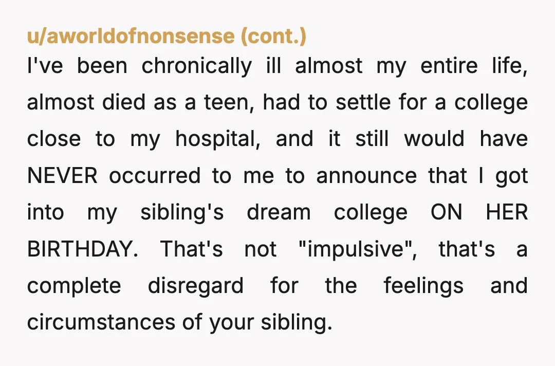 u/howiethegiraffe
YTA you’re young and still have a lot to learn in reading situations and empathy