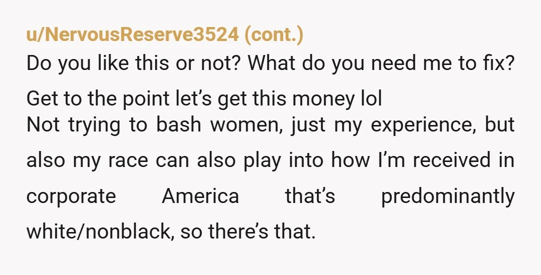 u/SympathyAdvanced6461 I work with an early 20s Spanish speaking woman who is in jr leadership in my company. She has unmatched dedication and drive to succeed so I shed every...