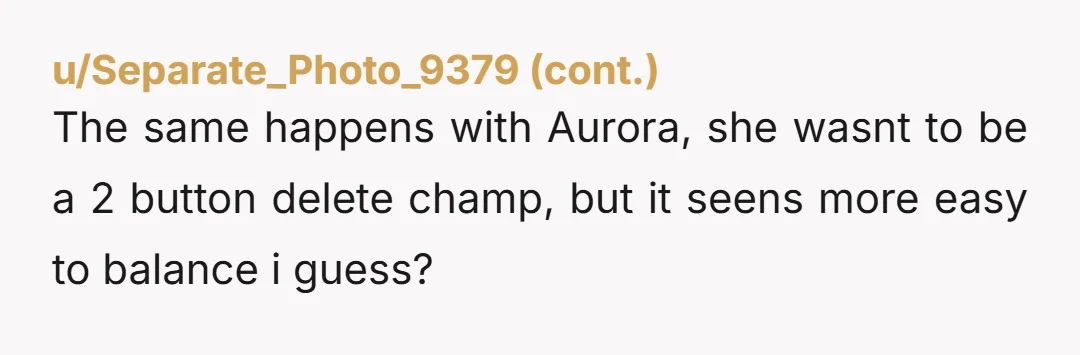 u/IsNotYourSenpai
They could easily rework her and give her new abilities. But they're so stubborn with her identity.