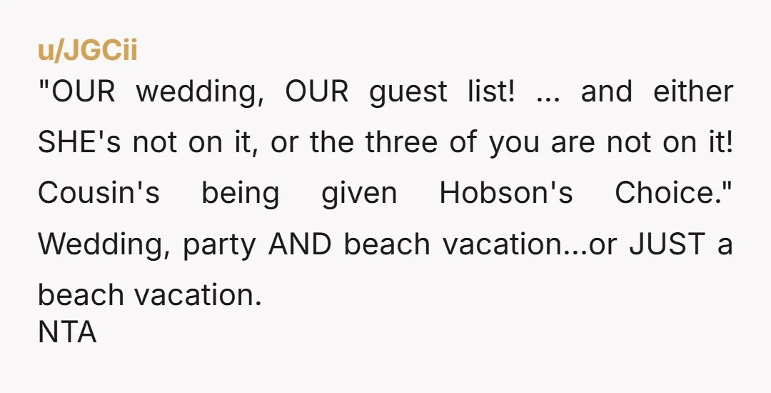u/C_est_la_vie9707
ESH. Why would you make people travel to a wedding without a +1?