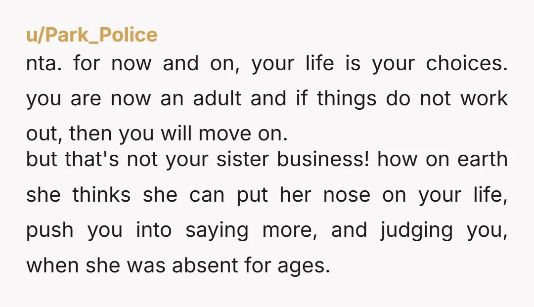 u/Desqui98
For the little I read I can understand why your sister run away.
Your father sounds like a controlling AH.