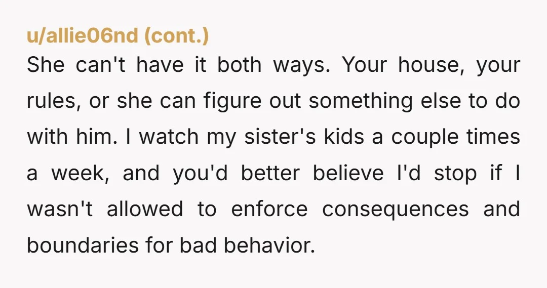 u/DangerousSpring9527 NTA I wouldn’t put up with that either. Why would you want to torture yourself? His mom shouldn’t have said anything like that to you because it is your...
