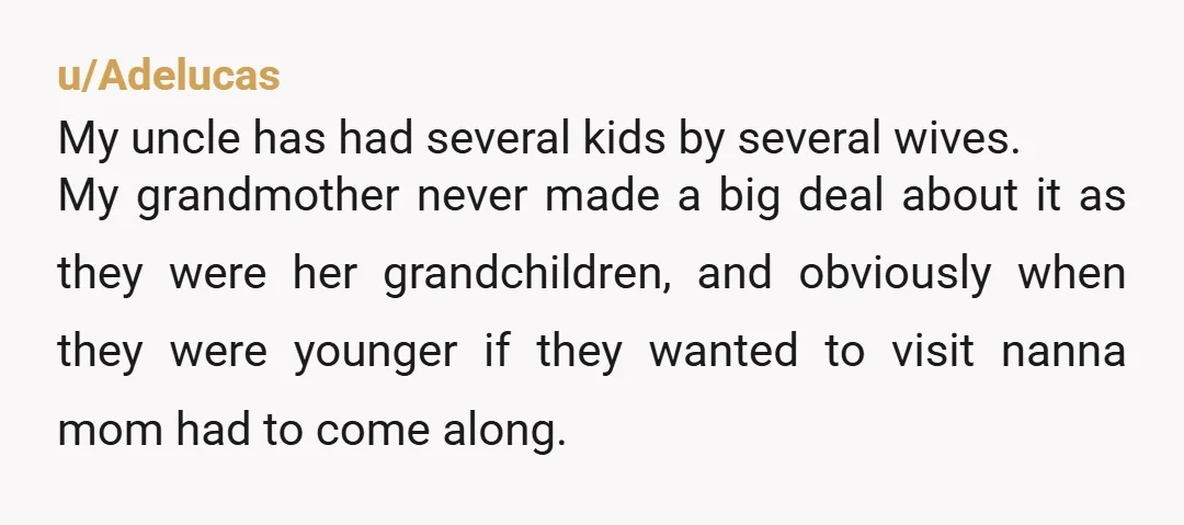 u/PrincessCG Nta. Did she expect the family to warmly embrace her after everything? Sucks to be her but you shouldn’t disconnect yourself to make her happy. They’re both dumb and...