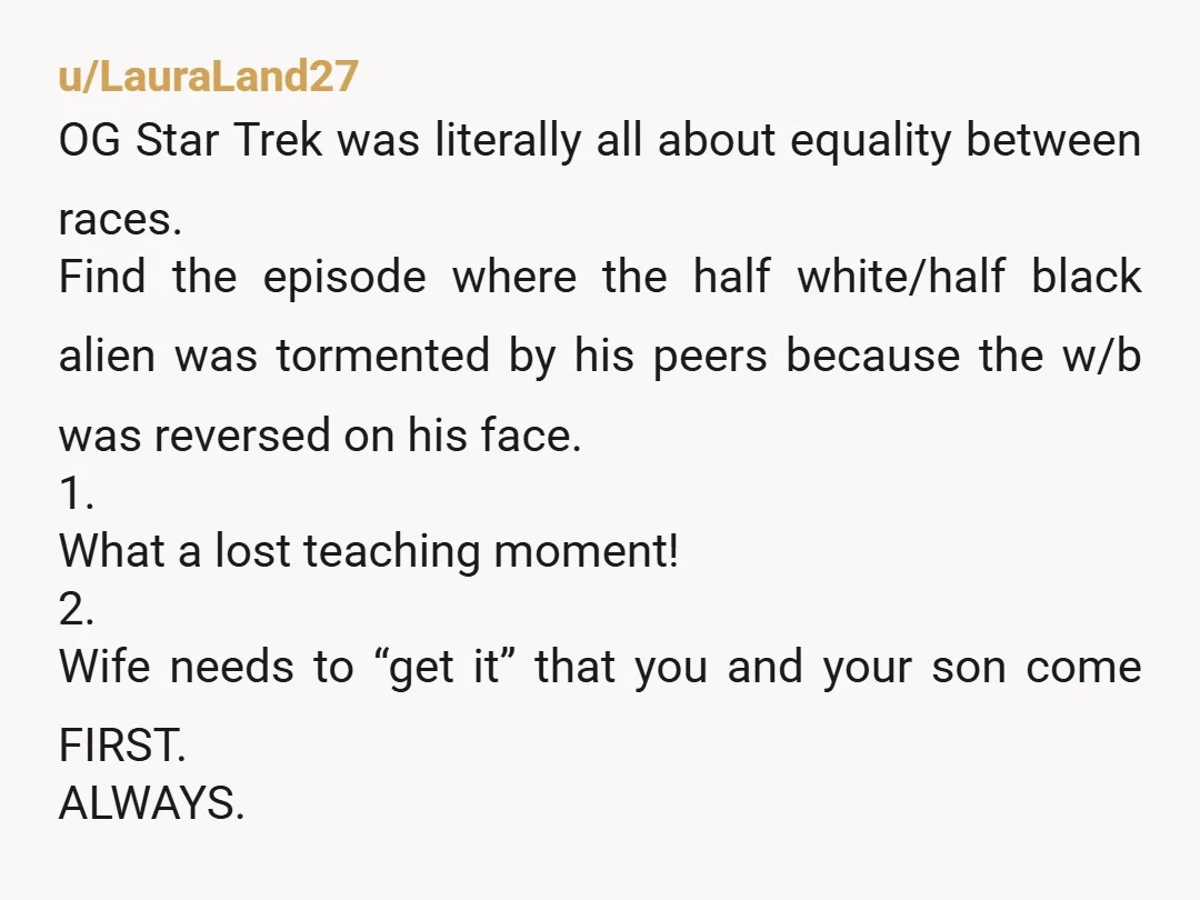 u/MICAH333 The matter was not settled though. Your son brought up an interesting tidbit about a prominent figure. She basically told him he was lying, and the subject got changed....