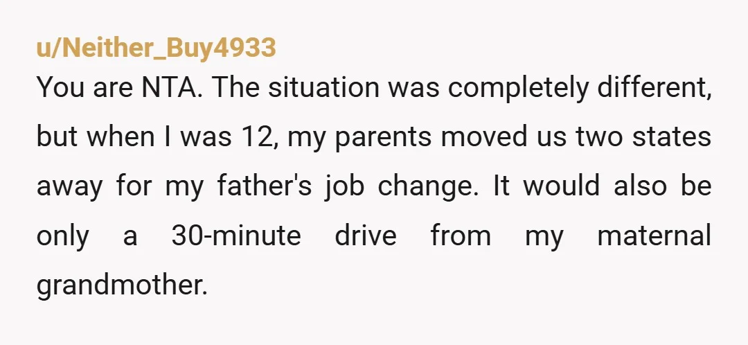 u/Blackhawk-388 NTA. I see this as your wife doing a lot of talking about keeping the marriage, but making arrangements to go ahead and move, as her mental/emotional way of...