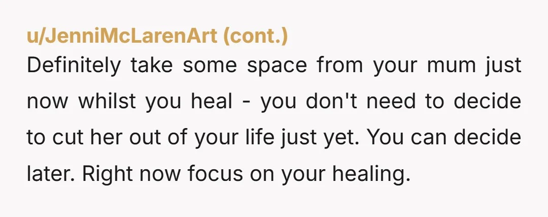 u/Puzzled-Dream1321 Your parents are abusive. \- You didn't play outside as a kid. \- You didn't practice a sport as a kid. \- This sedentary lifestyle led to health problems....
