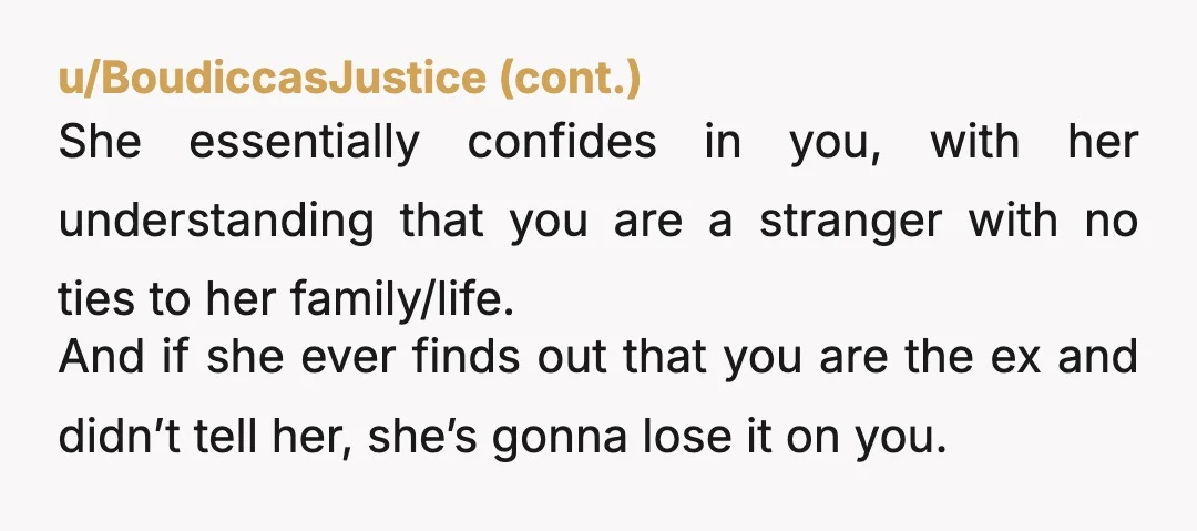 u/First_Attempt_4124
What would be the point of mentioning it to her? If it bothers you, don't keep her as a client.