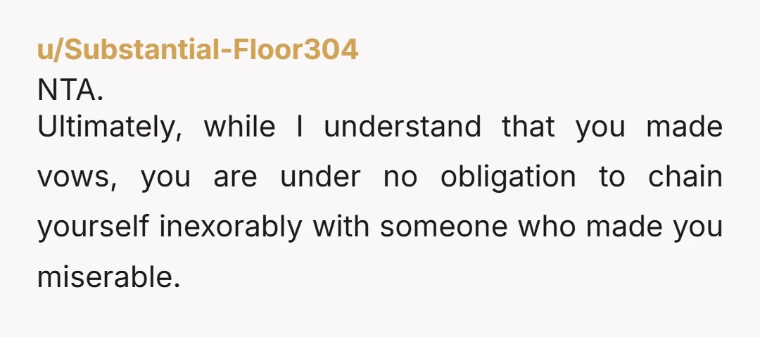 u/Reasonable-Elk8234 NTA you have recognised your behaviour and progressed and healed while working out a peaceful way to co parent. If your both happy living apart and the way it...
