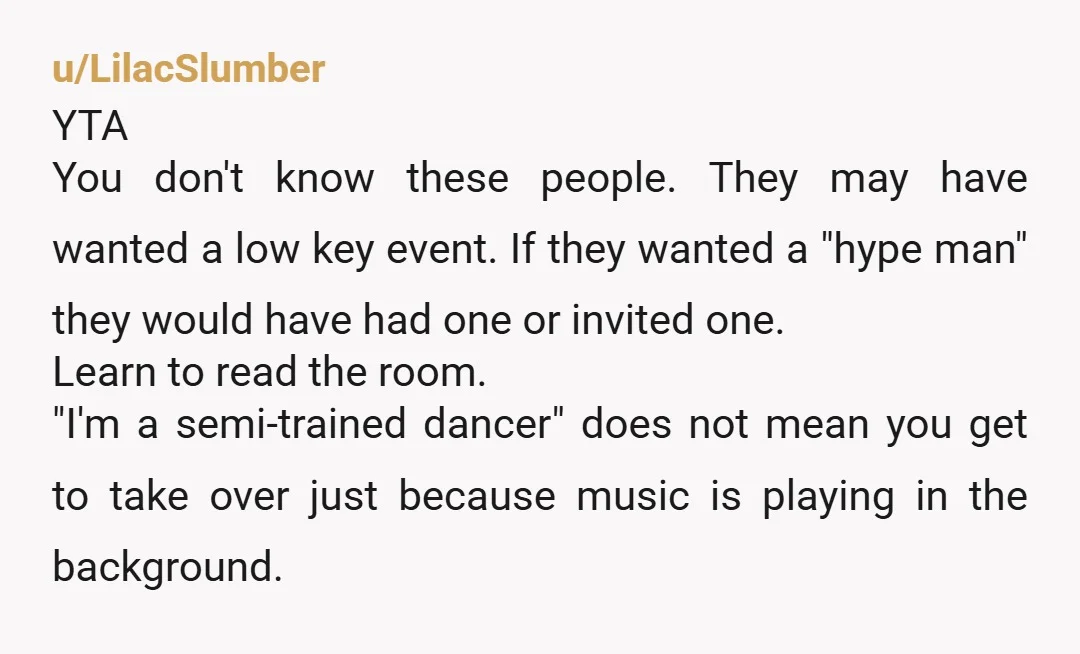 u/3furryboys So, you were invited to be a +1 so your friend wouldn't be alone and then you basically abandoned him so you could be an un-asked-for "hype oerson" for...