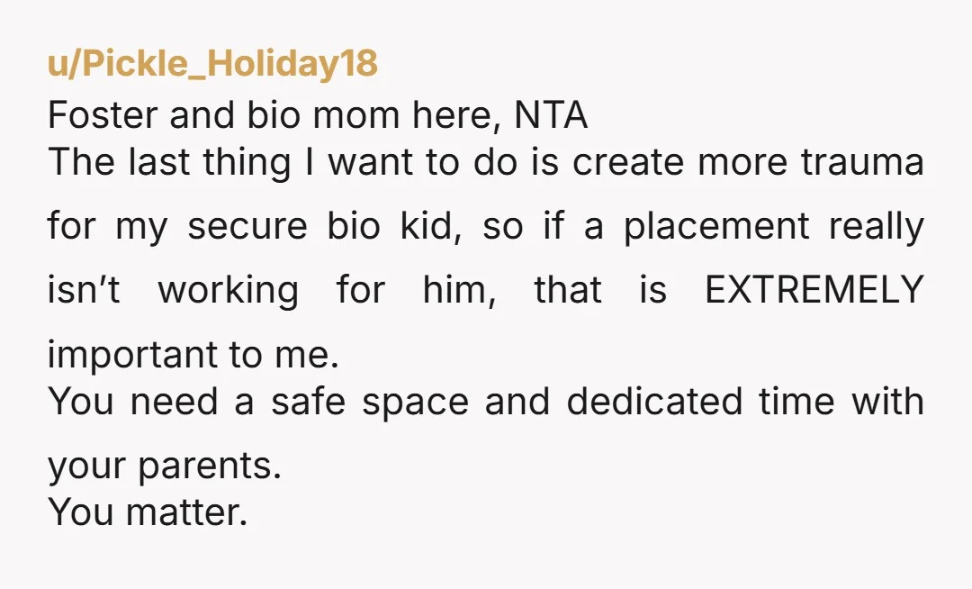u/NotTheJury Nta There is a reason they interview every member of the household. You should make your feelings clear to your parents first though. They need to know your feelings...