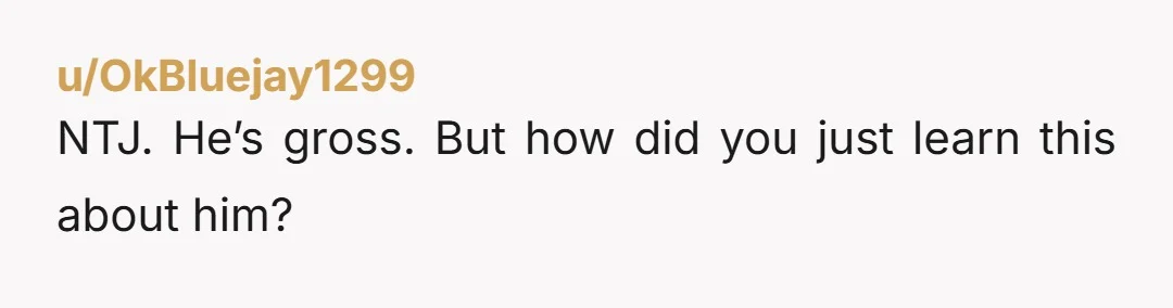 u/Zestyclose-Height-36
ntj. he needs to have cleaning up be his chore, his mess is his own. you married a jerk.