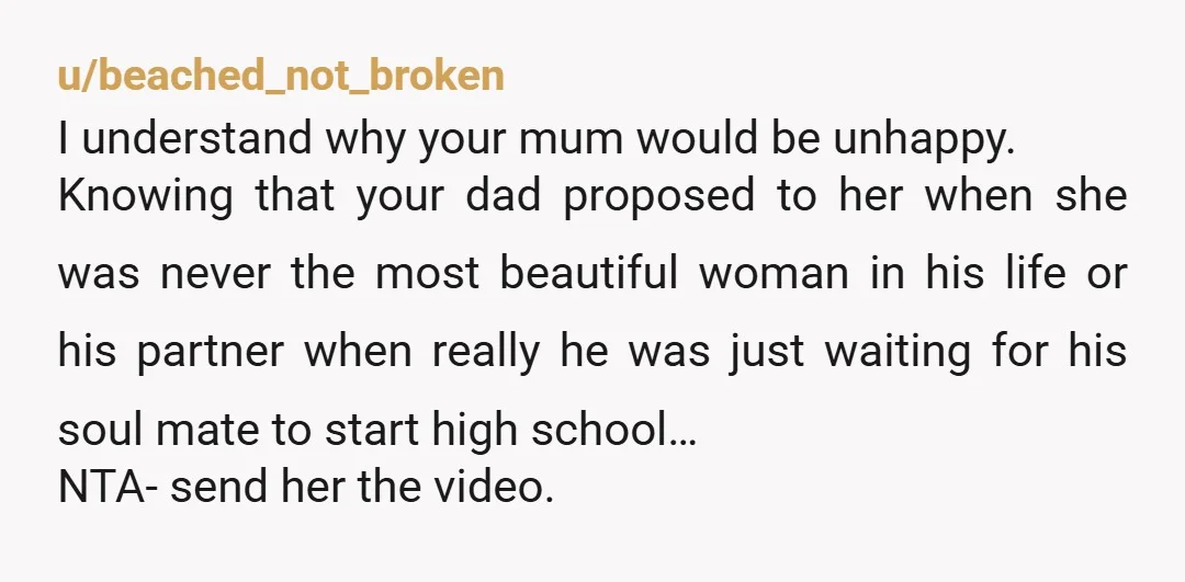 u/KtinaDoc It's not your mom's feelings, It's your dad feeling like he made an ass out of himself. He's a grown man bawling over his 27 year old girlfriend. The...
