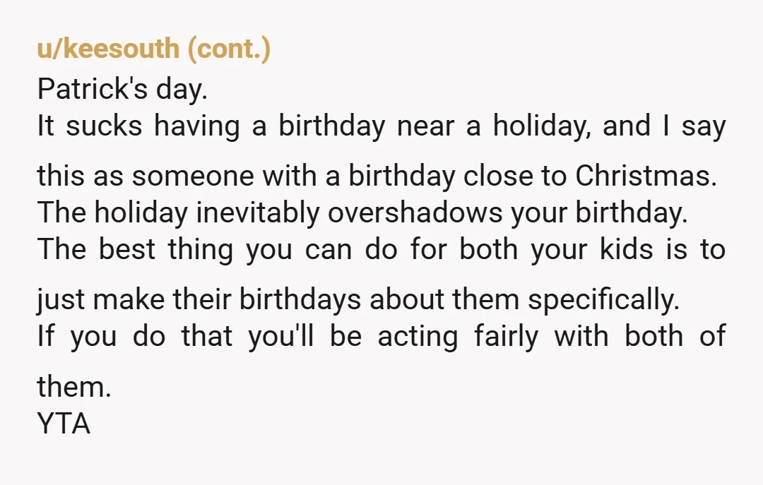 u/Creamy_Breve Your husband favors your son and you're seemingly unable to do something equally as special for your daughter. I don't get why you don't just do something special for...