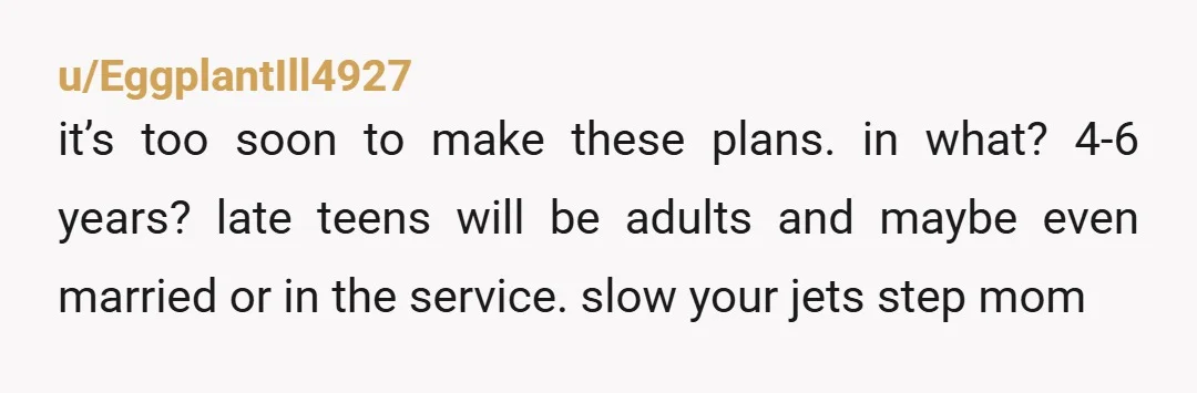 u/SD-everytime I don't know if this is more about being an AH but more about the feeling it will give your "bonus kids". They will feel left out. My mom...
