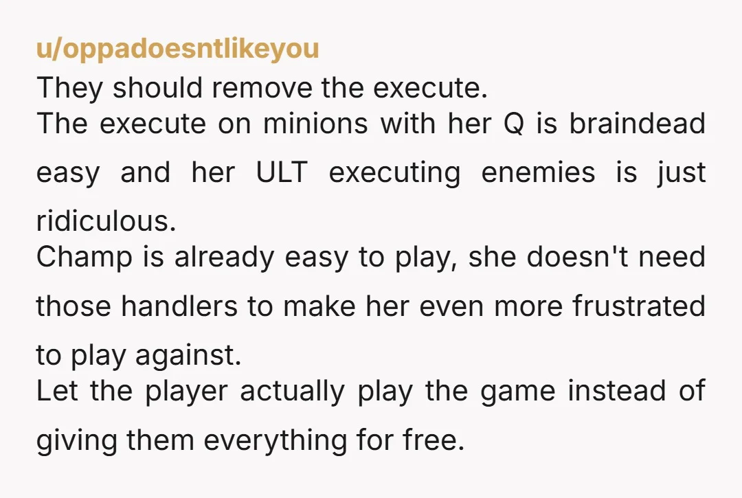 u/syntheticcaesar
I don't know why they are focused on her W, imo most of her frustation comes from Q poke and that stupid E