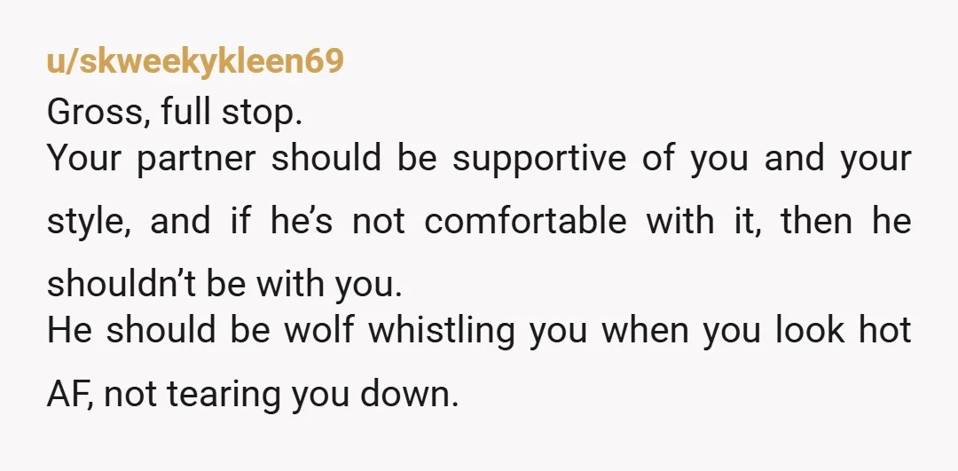 u/Nevilles_Remembrall_ When he says "girls who wear that dont respect themselves" what he is REALLY saying is "I dont respect women based upon what they are wearing" That is atrocious,...