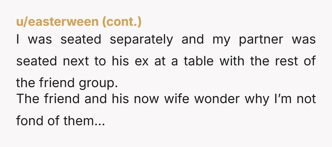 u/coushaine
I am still struggling with the fact you went to a wedding when you don't like the bride.
The groom must be a super awesome person!
