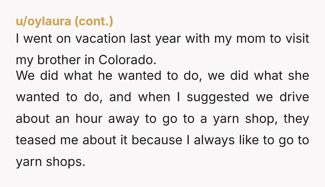 u/Interesting_Log_4050 So you and him were both laughing about how bad it was, but the wife wants to go back.  Are you the one providing sex? Yeh, thought so. NTA.