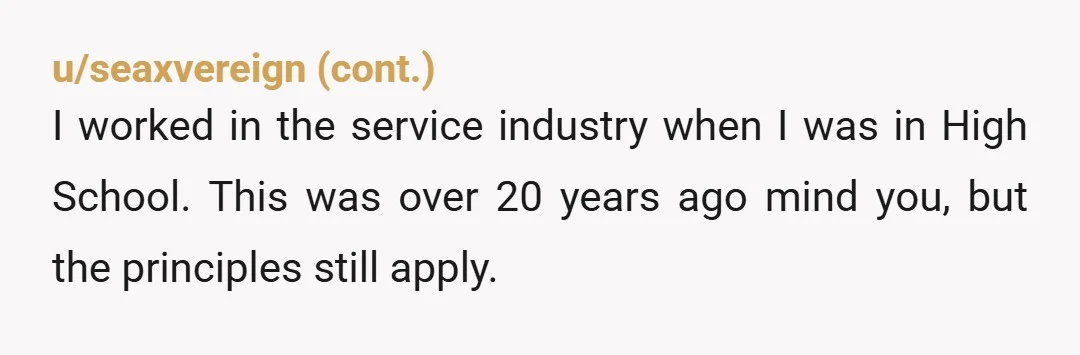 u/Dry_Candle_Stick NTA, she can blame the government, the owner and her attitude for “paying to serve you”.