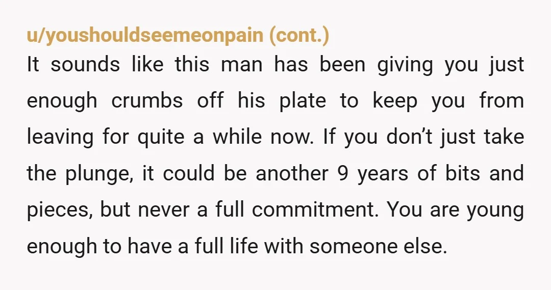 u/SolutionOk3366 Girl, be prepared. Be prepared for him to say they he’s willing to go to therapy now and that you’re giving up before you had a chance to work...