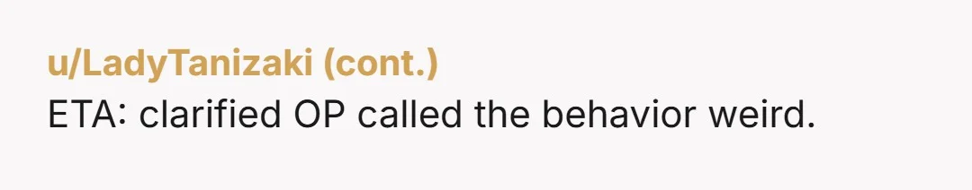 u/ambercrayon
NTA, hearing people do this is so annoying. She’ll think twice at the next candy bowl.