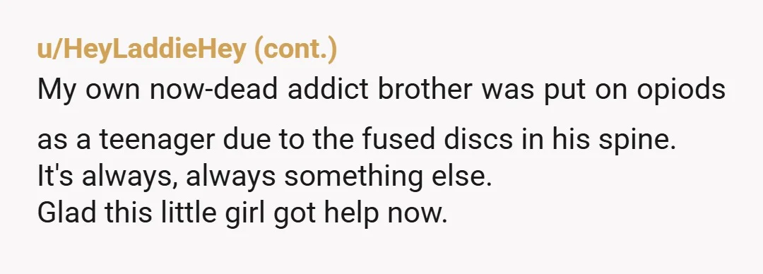 u/savannah31401
My first thought was that the child was in pain/medical issues.