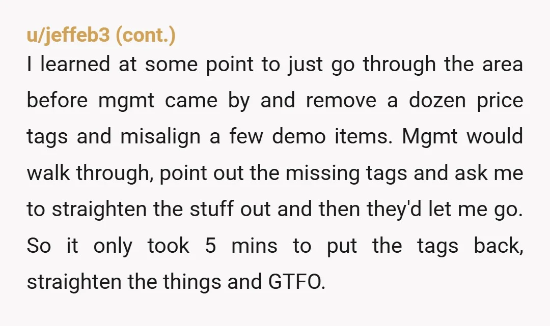 u/Bykva I mean, good for you that it worked for you. In my experience if the boss goes out of her way to find fault in everything you do, this...
