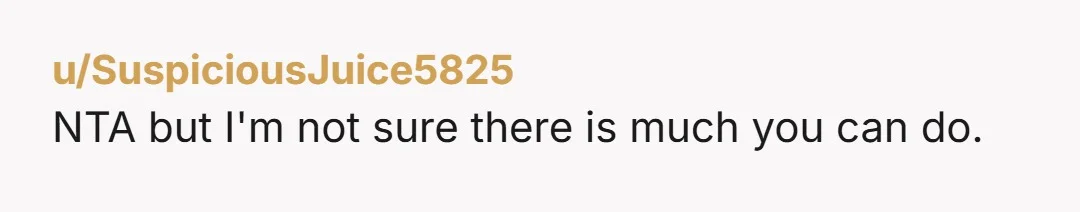 u/photogcapture NTA. None of what you said or did was wrong. Unfortunately, you can’t make people see reality and you can’t make your mom rest. All you can do is...