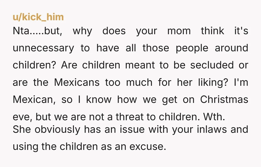 u/ExistenceRaisin
NTA.
It’s your house and Jenny doesn’t get to make the rules.
If she doesn’t like how you do Christmas then she doesn’t have to come to your house