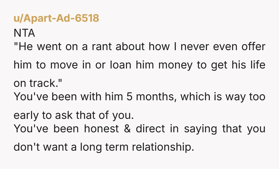 u/wayward_painter
RED FLAG, you are a sugar lady and it's time to cut it off.
His company has turned sour and it's only going to get worse.
NTA