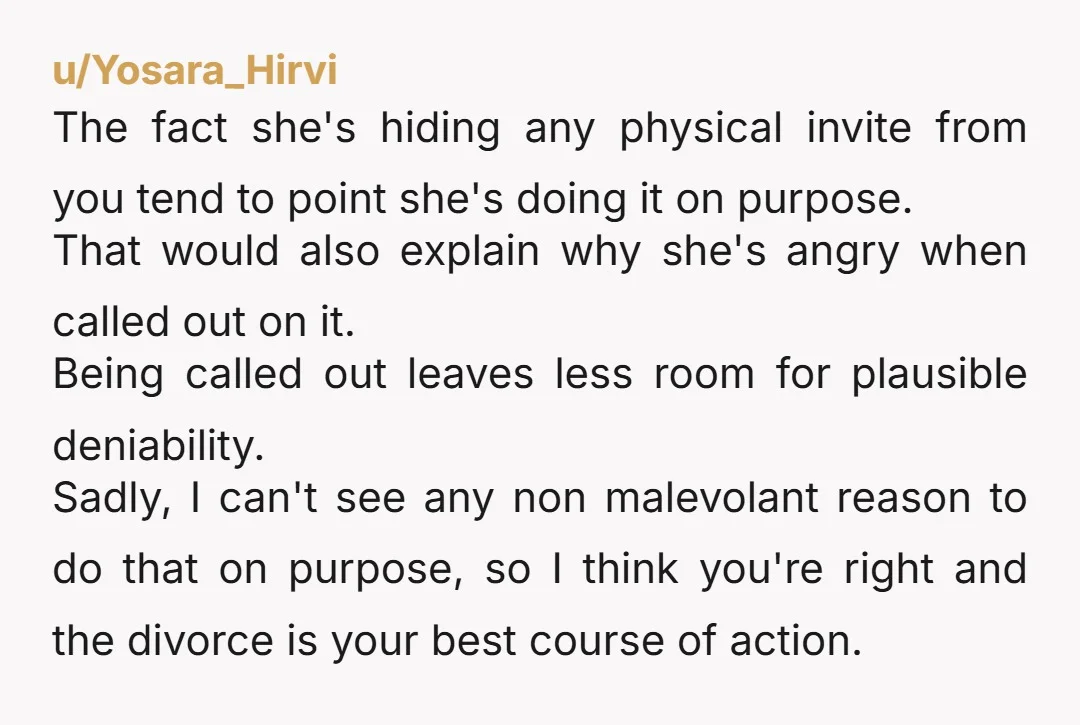 u/Legal-Baby-5130 Hmmmm is it possible she is also preparing to leave and checking out? I also don't want to say this but is she possibly involved with someone else and...