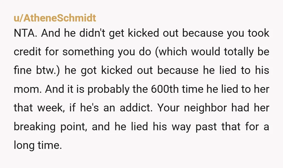 u/GroovyYaYa Just because he needs some hard truths I would respond once, then put him on mute (not block, just to keep a record) "Dude - I had no idea...