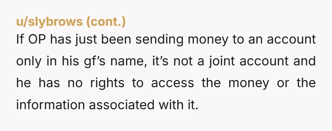 u/Holdmymule2001
Most likely she's in some kind of financial trouble - credit card debt, gambling.
Keep a close watch out.
Is she buying expensive items, going on trips?