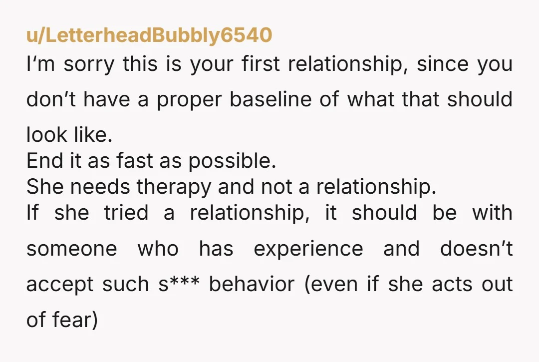 u/bizianka Abusive relationship often starts with love bombing, so when controlling and toxic behaviour starts , you still believe that is not their real self and somehow magically things will...