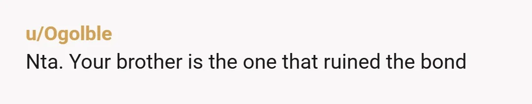 u/diminishingpatience
NTA. You can't remain in people's lives solely on their terms.