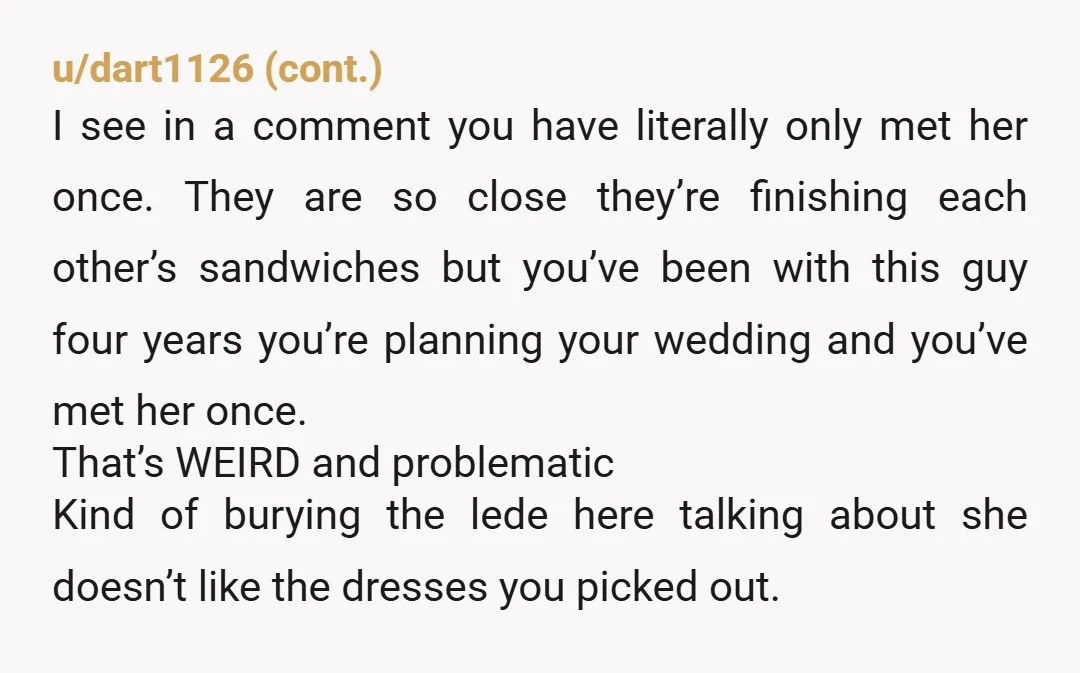 u/Incognitomode1973 All wedding stuff aside, there is no way that me as a wife would go to some woman’s family who is not my or my husbands family for holidays...