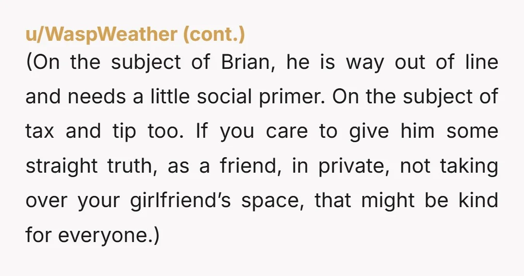 u/Counther Maybe your girlfriend can learn that if she wants to offer food, she can serve the other person a small portion from her plate rather than handing her plate...